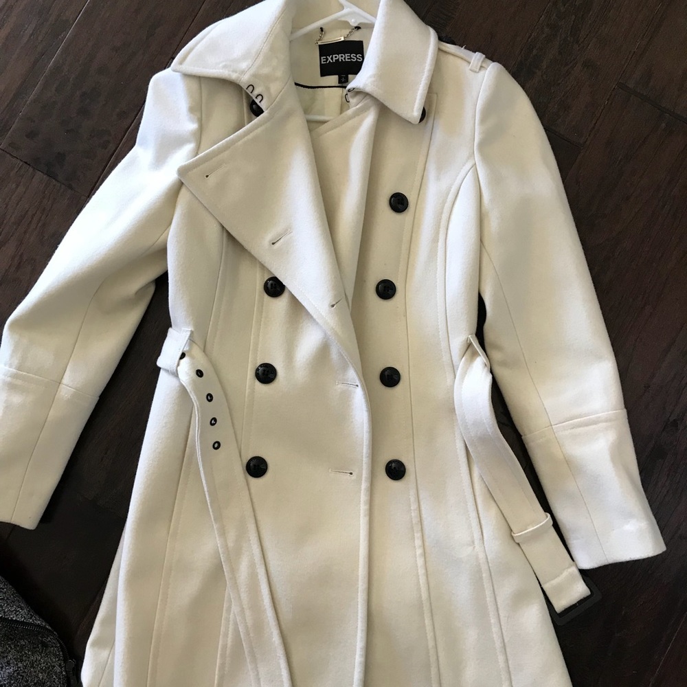 Women’s express white trench jacket